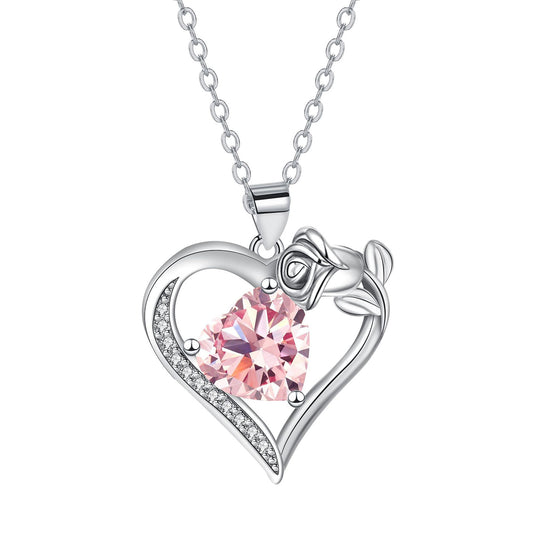 Copper With Silver Plated Heart Pendant Necklace
