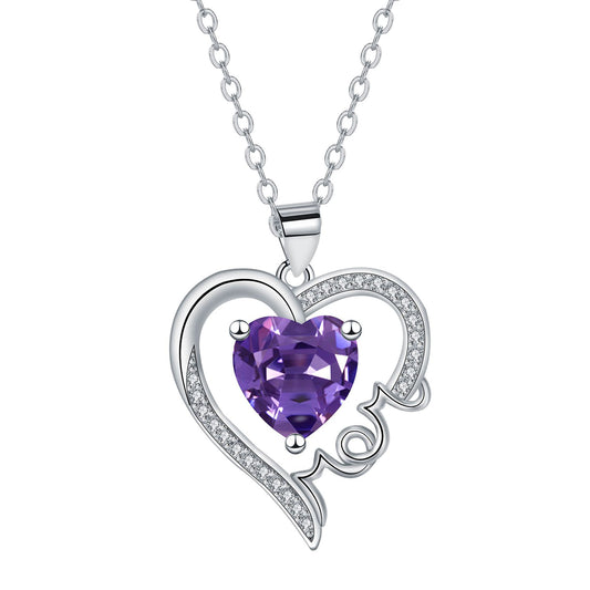 Copper With Silver Plated Heart Pendant Necklace