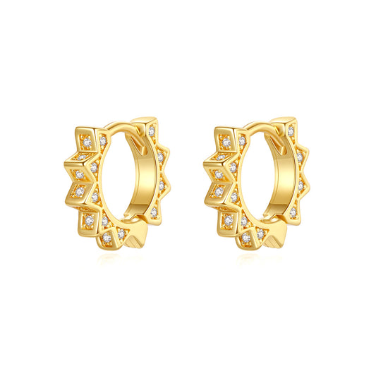 Copper With Gold Plated Fashion Jewelry Earrings