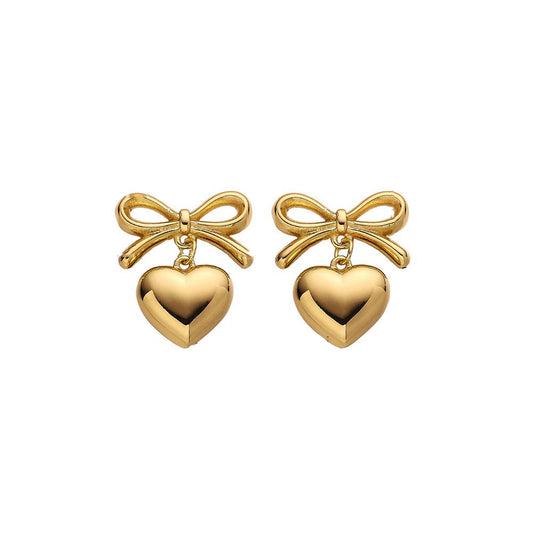 Stainless Steel Jewelry Fashion Heart Earrings