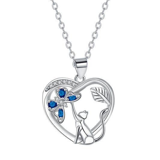 Copper With Silver Plated Heart Pendant Necklace