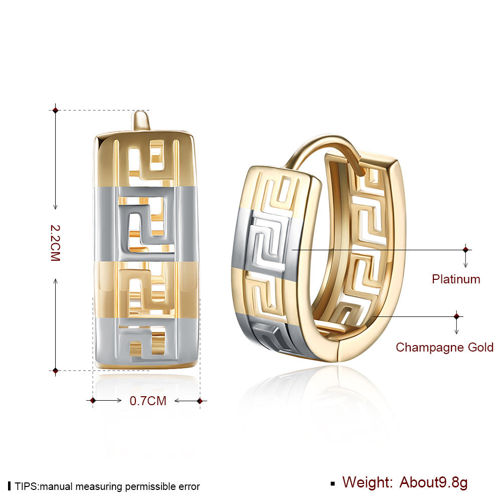 Brass With Plated Fashion Jewelry Earrings