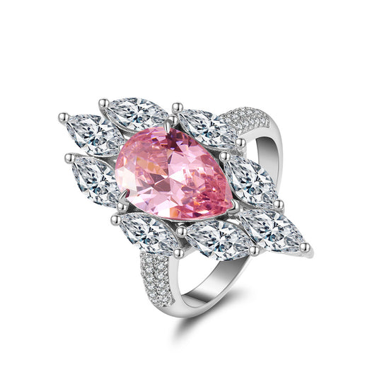 925 Sterling Silver Zircon Ring