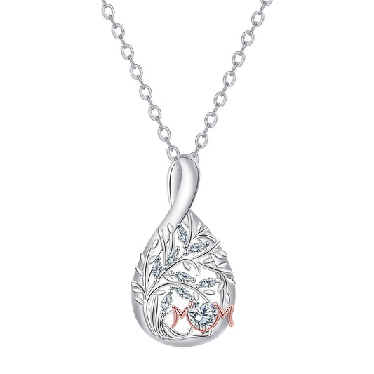 Copper With Silver/Rosegold Plated Mom Pendant Necklace