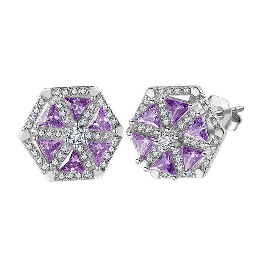 925 Sterling Silver Zircon Earrings