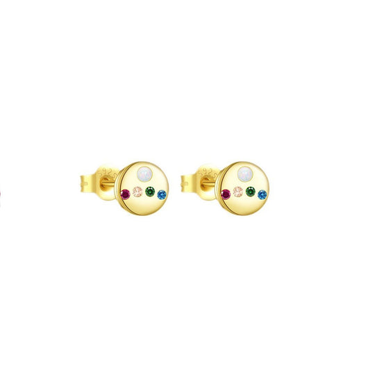 925 Sterling Silver Face Fashion Earrings