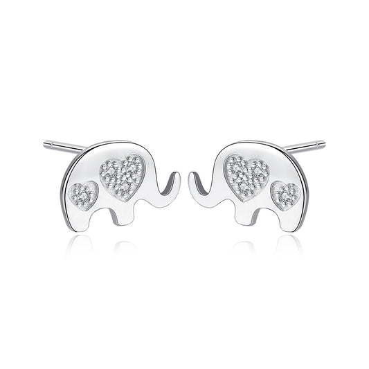 925 Sterling Silver Elephant Earrings Fashion Jewelry Gift for Women Girls