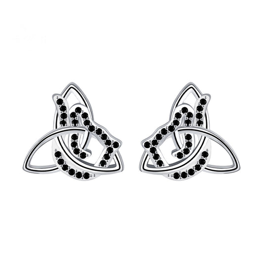 Copper With Silver Plated Fashion Jewelry Knot Earrings