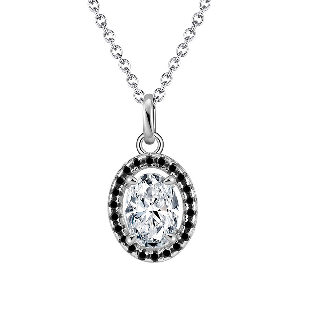 925 Sterling Silver Zircon Pendant Necklace