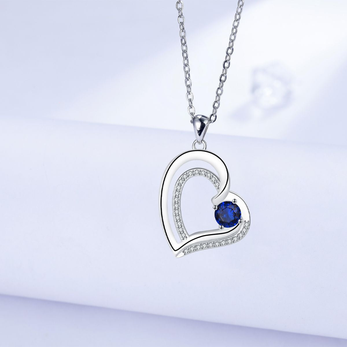 Copper With Silver Plated Heart Pendant Necklace