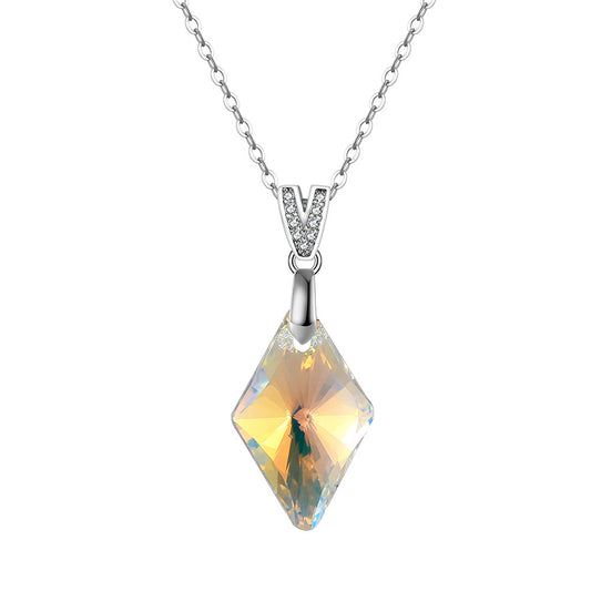 925 Sterling Silver Crystal Necklace