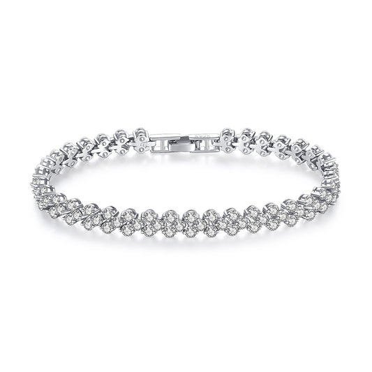 925 Sterling Silver Tennis Bracelet Fashion Jewelry Gift for Women Girls
