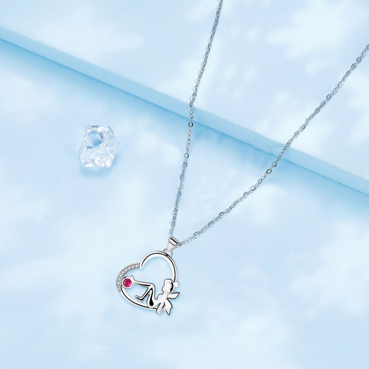 Copper With Silver Plated Heart Pendant Necklace