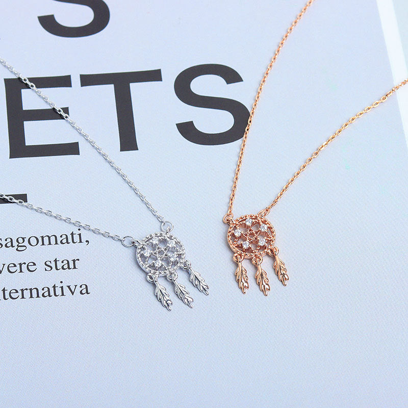 925 Sterling Silver Fashion Dream Network Pendant Necklace