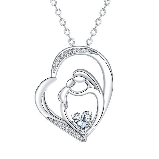Copper With Silver Plated Heart Pendant Necklace