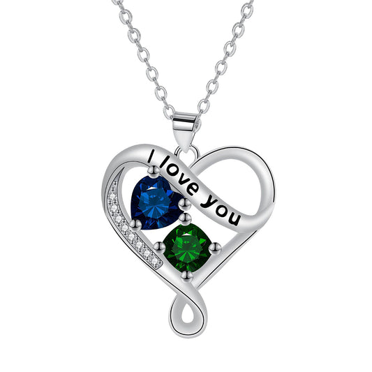 Copper With Silver Plated Heart Pendant Necklace