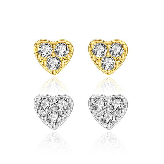 925 Sterling Silver Heart Earrings Fashion Jewelry Gift for Women Girls