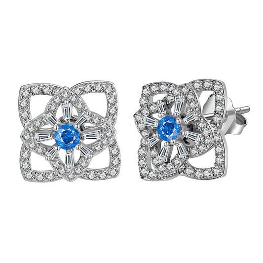 925 Sterling Silver Zircon Earrings