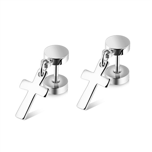 Stainless Steel Jewelry Cross Fashion Earrings