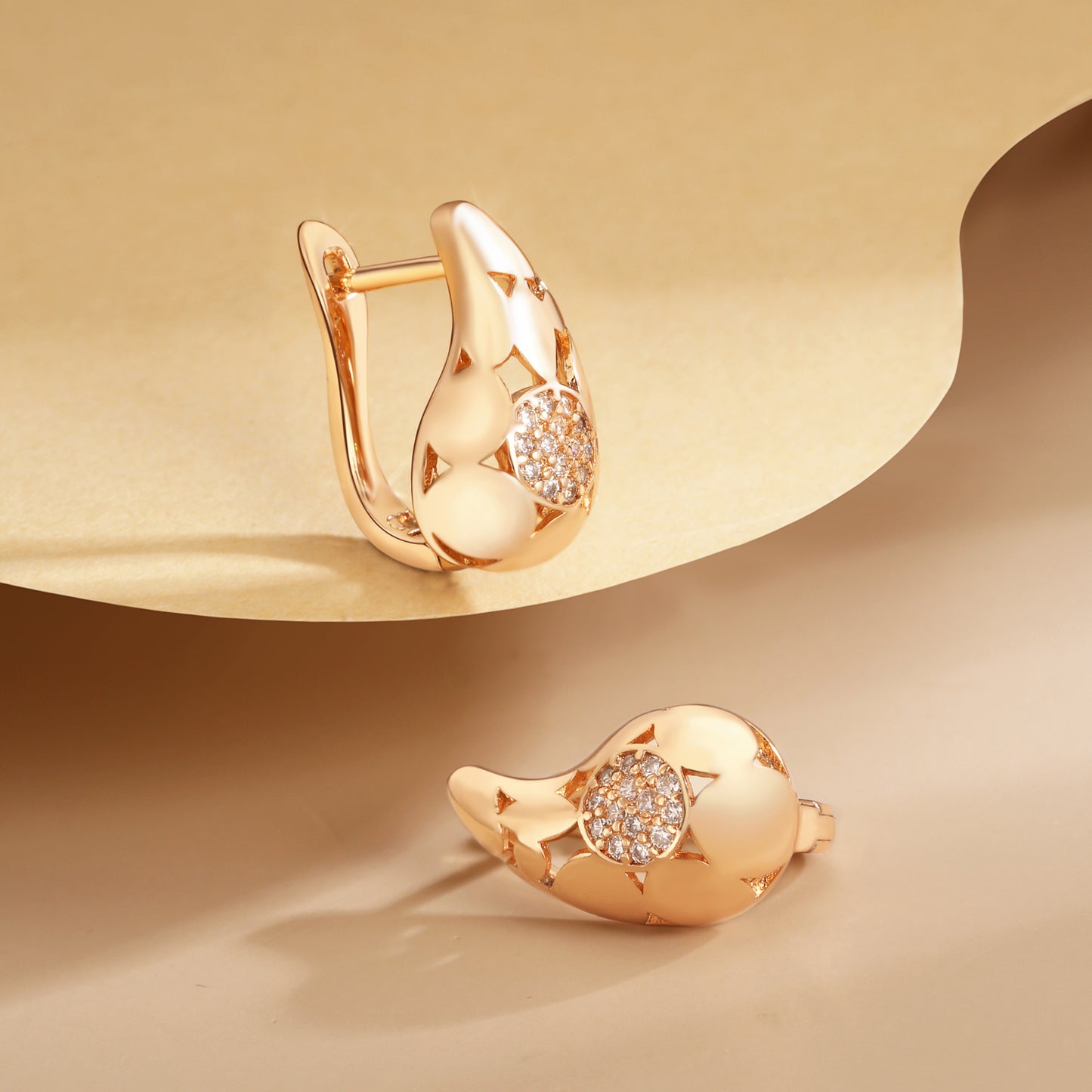 Brass With Plated Fashion Jewelry Earrings
