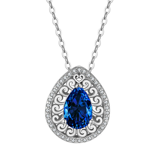 925 Sterling Silver Zircon Pendant Necklace