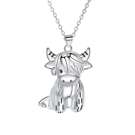 Copper With Silver Plated Unicorn Pendant Necklace