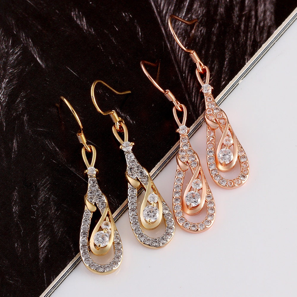 Brass With Plated Fashion Jewelry Earrings