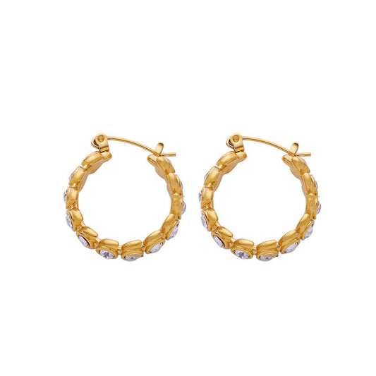 Stainless Steel Fashion Hoop Earrings