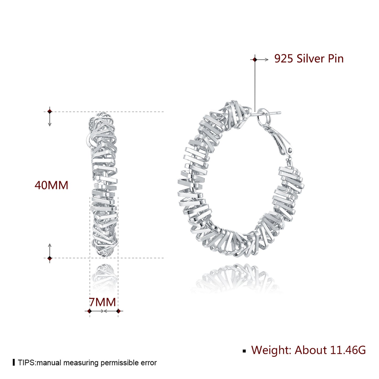 Brass With Plated Fashion Jewelry 925 pins Earrings