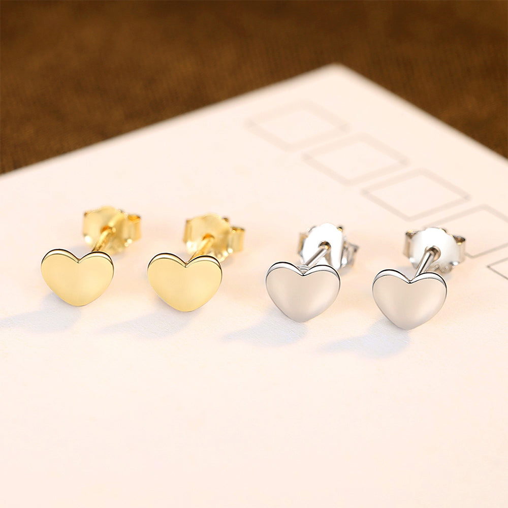 925 Sterling Silver Heart Earrings Fashion Jewelry Gift for Women Girls