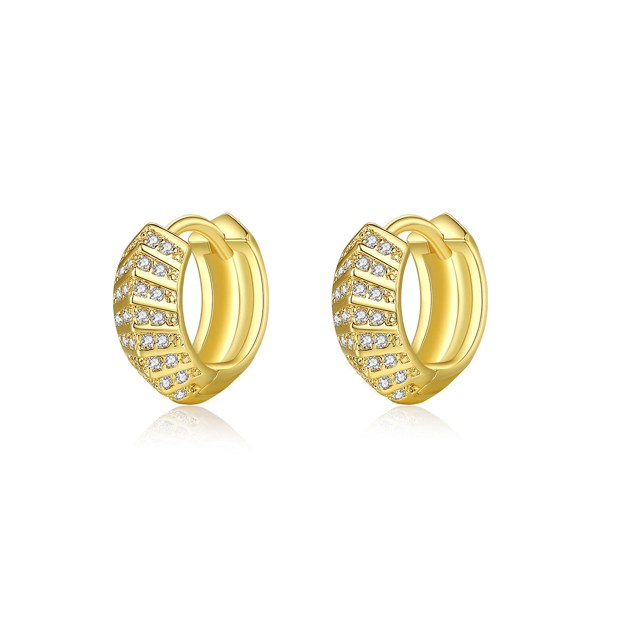 Copper With Gold Plated Fashion Jewelry Earrings