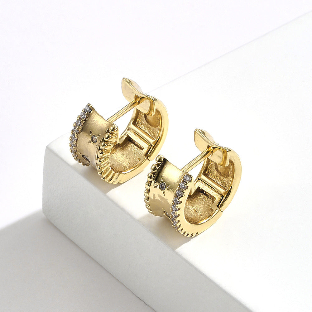 Brass With Plated Fashion Jewelry Earrings