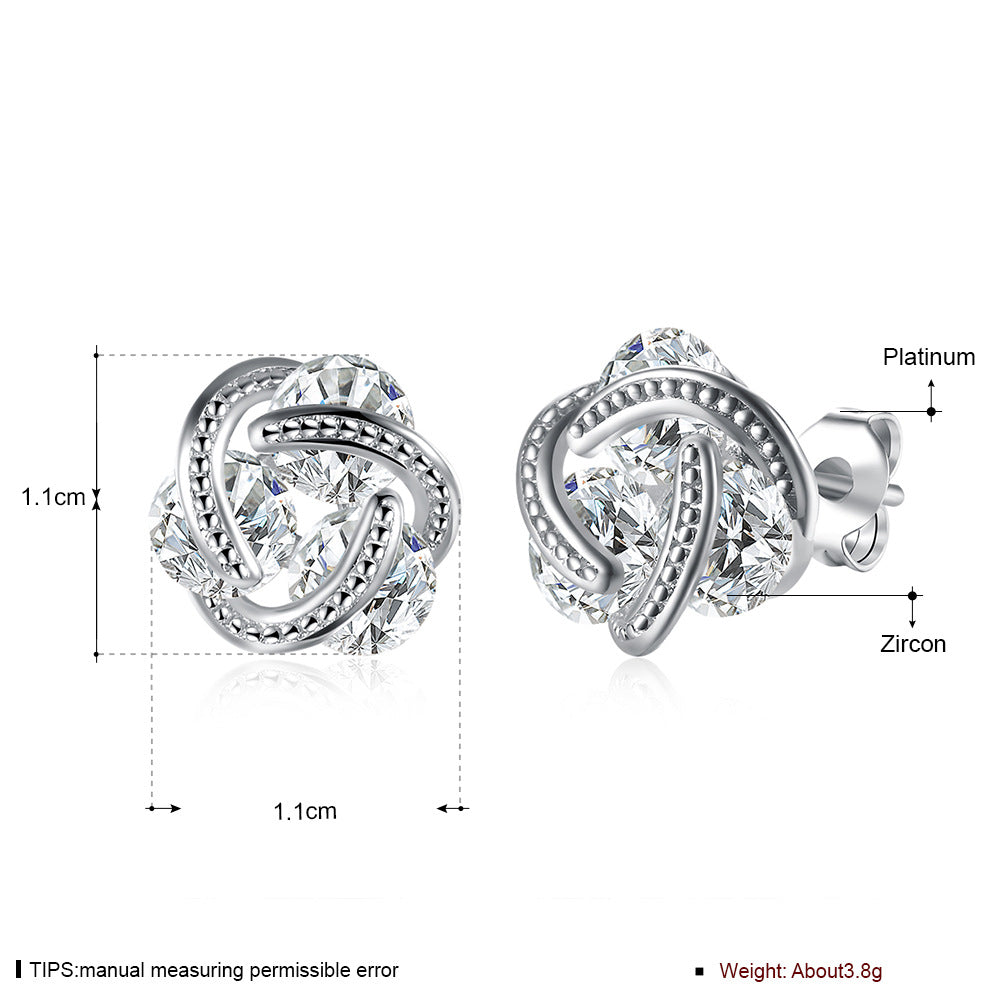 Brass With Plated Fashion Jewelry Earrings