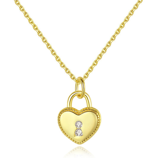 925 Sterling Silver Heart Necklace Fashion Jewelry Gift for Women Girls