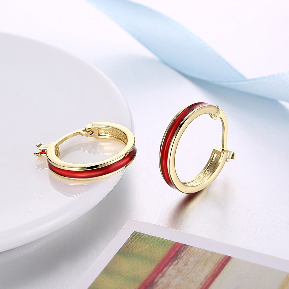 Brass With Plated Fashion Jewelry Earrings