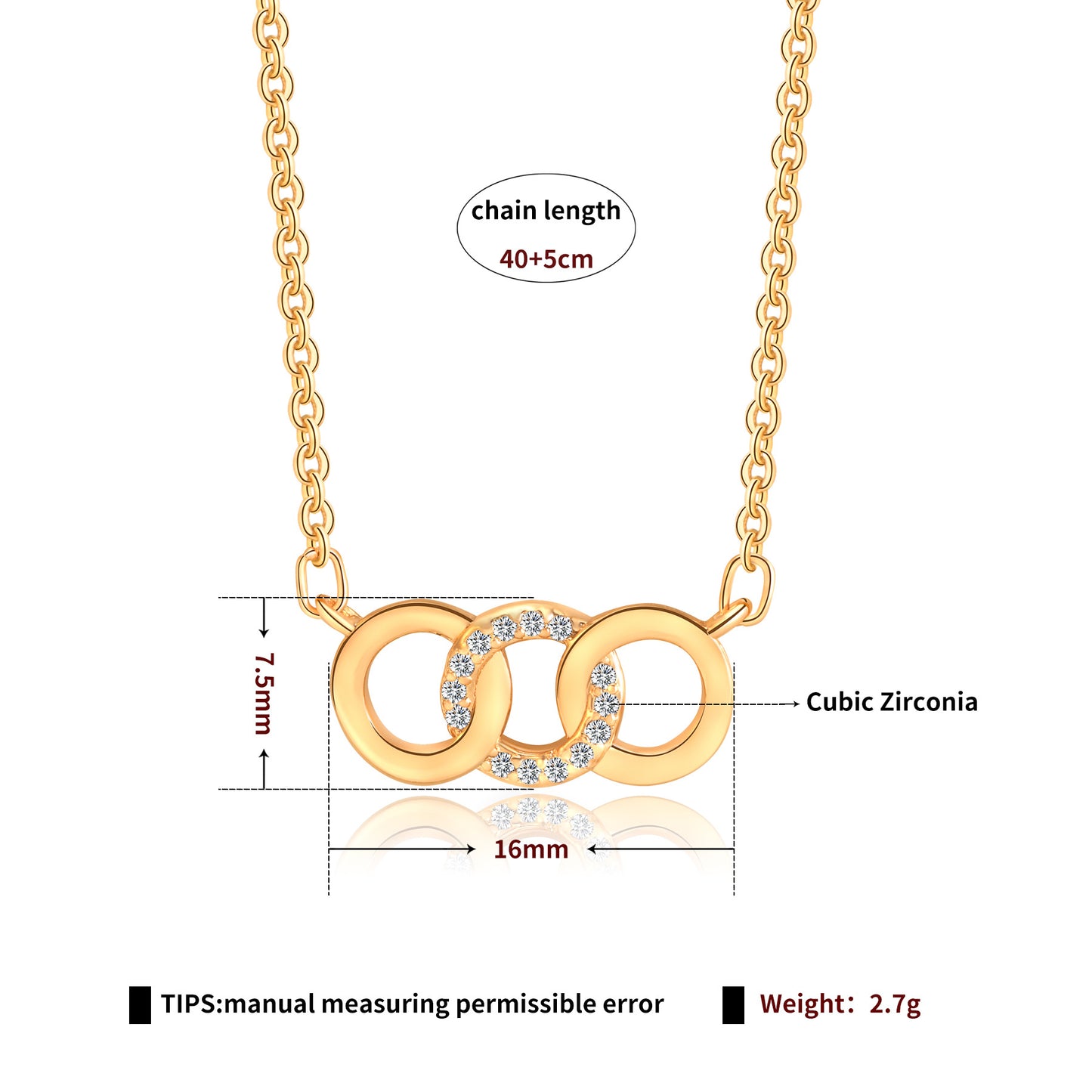 Brass With Plated Fashion Jewelry Necklace
