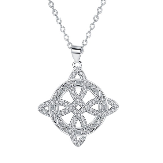 Copper With Silver Plated Knot Pendant Necklace