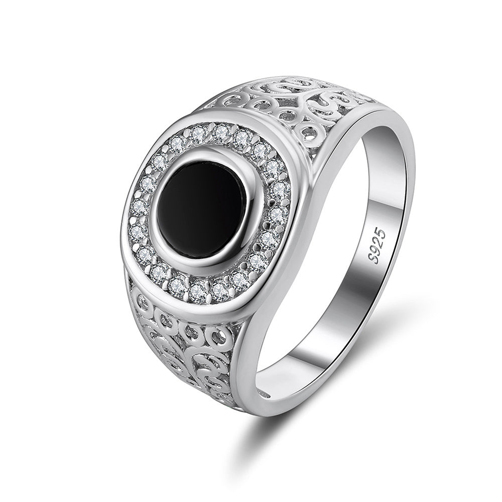 925 Sterling Silver Onyx Ring
