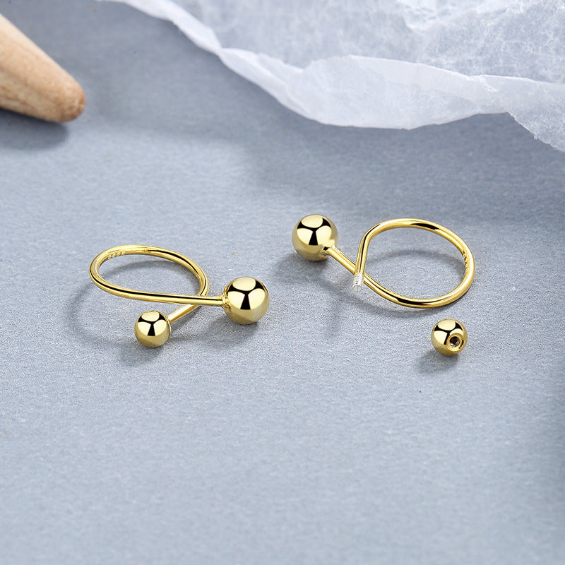 925 Sterling Silver Screwed Earrings