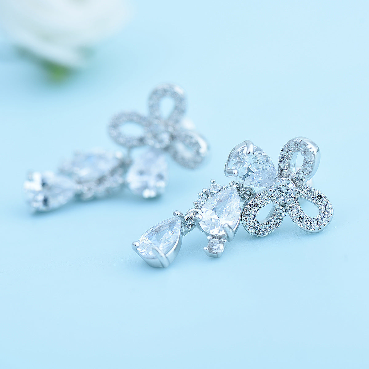 Copper With Gold Plated Fashion Jewelry Earrings