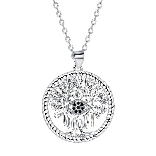 Copper With Silver Plated Tree Pendant Necklace