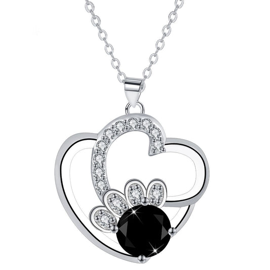Copper With Silver Plated Heart Pendant Necklace