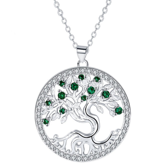 Copper With Silver Plated Tree of Life Pendant Necklace