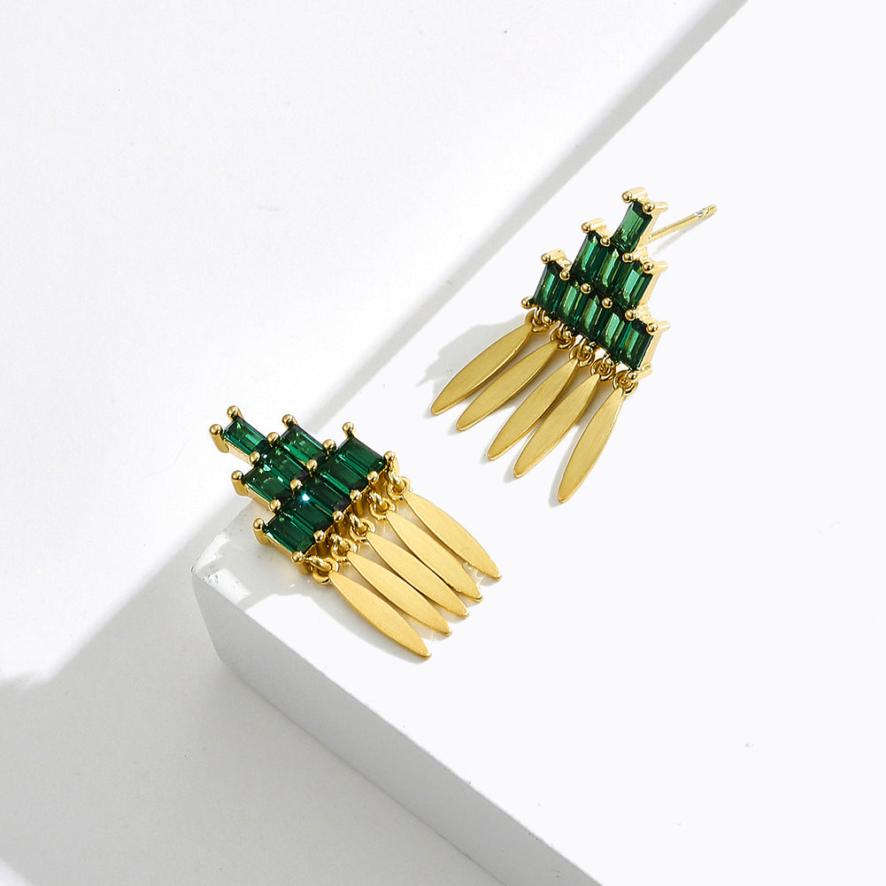 Brass With Plated Fashion Jewelry Earrings