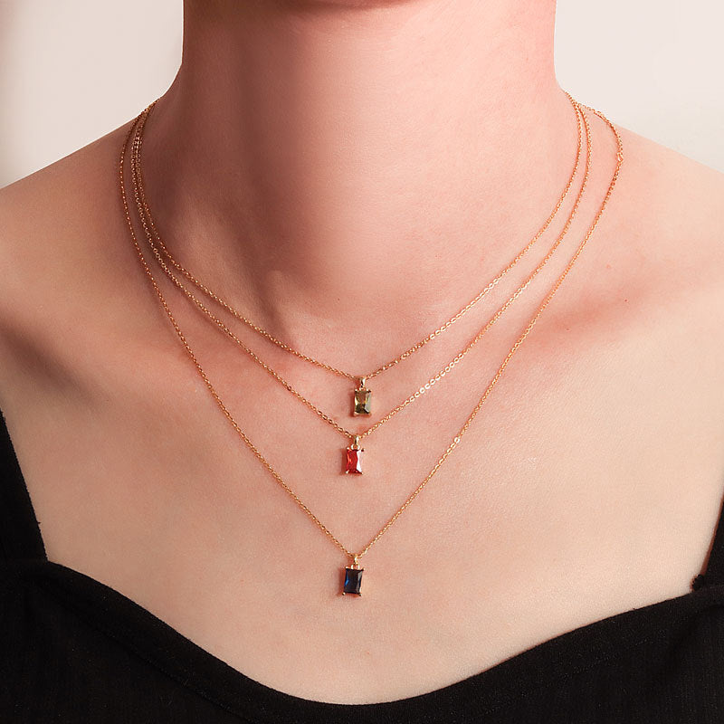925 Sterling Silver Fashion Zircon Necklace