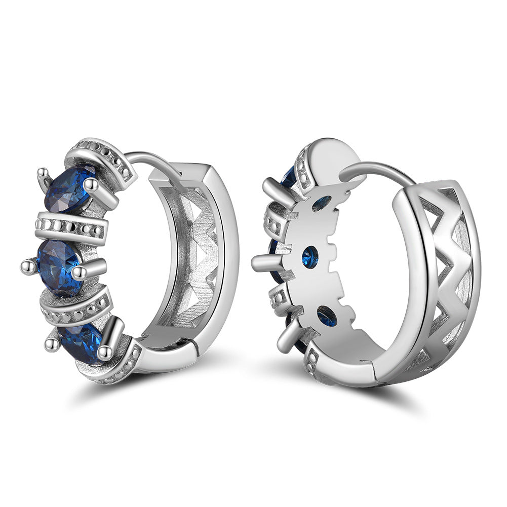 Pendientes de aro de plata de ley 925