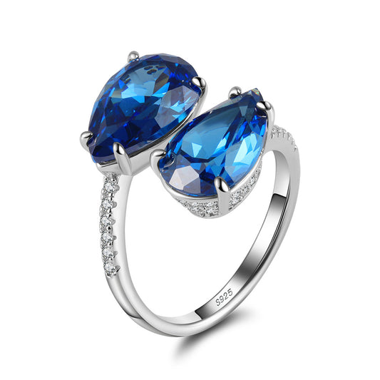 925 Sterling Silver Zircon Ring