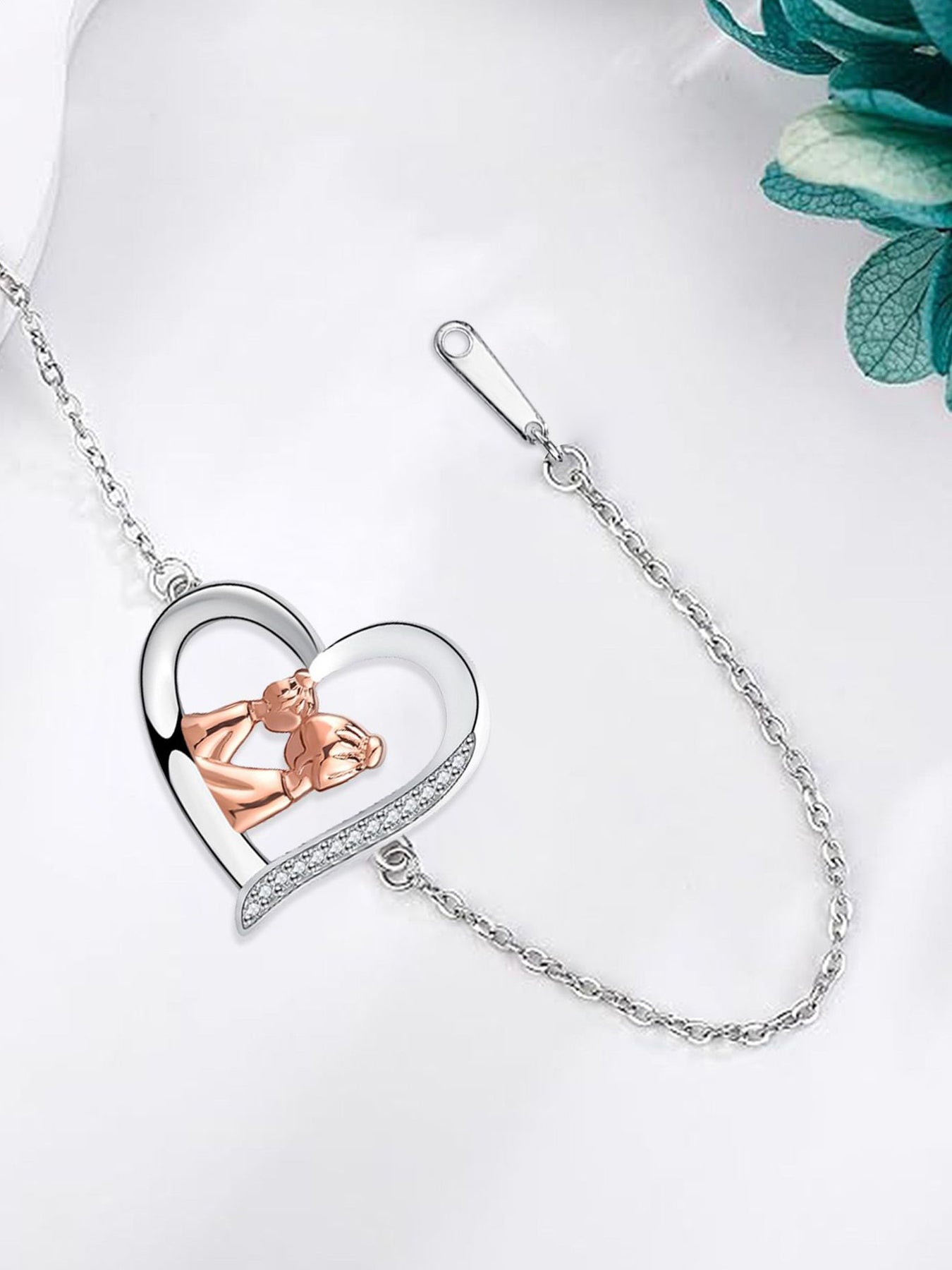 Heart Shaped Decor Bracelet, Fashionable Jewelry for Women & Girls, Trendy All-match & Exquisite Jewelry for Birthday Gift