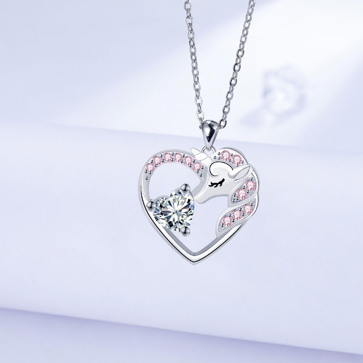 Copper With Silver Plated Heart Pendant Necklace