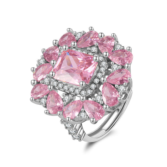 925 Sterling Silver Zircon Ring